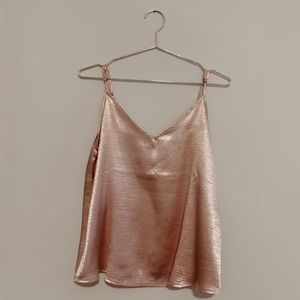 Pink silky tank